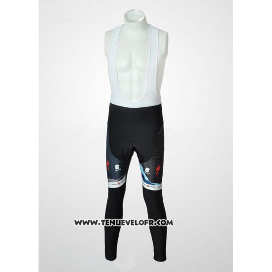 2010 Maillot Ciclismo Saxo Bank Noir et Blanc Manches Longues et Cuissard